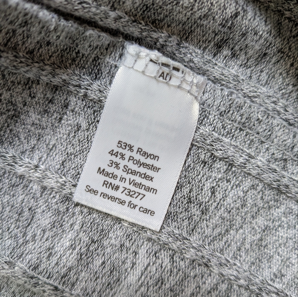 Gray Ribbed Knit Sweater - Picture 4 of 5